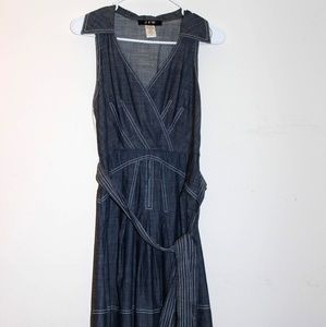 Only Worn Once Navy Denim Sleeveless Dress